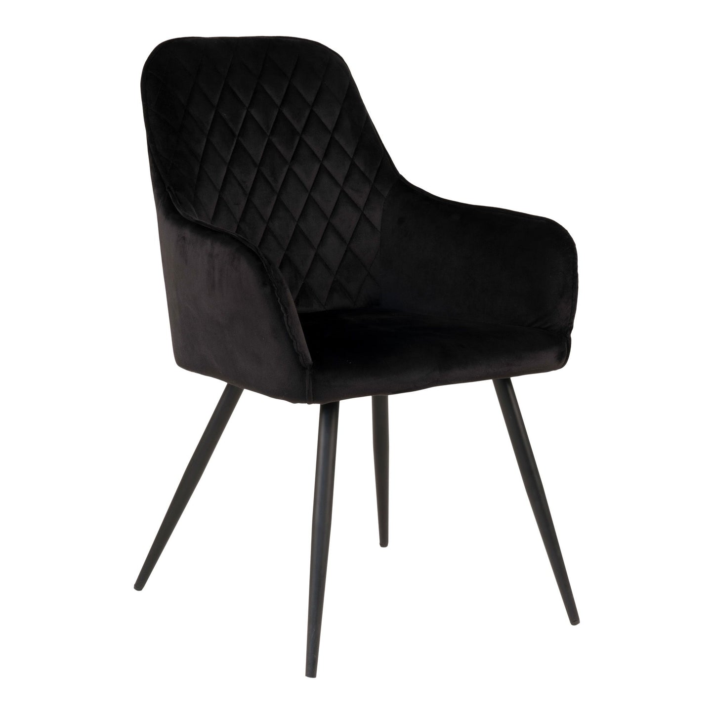 Harbo Dining Chair Schwarz samt