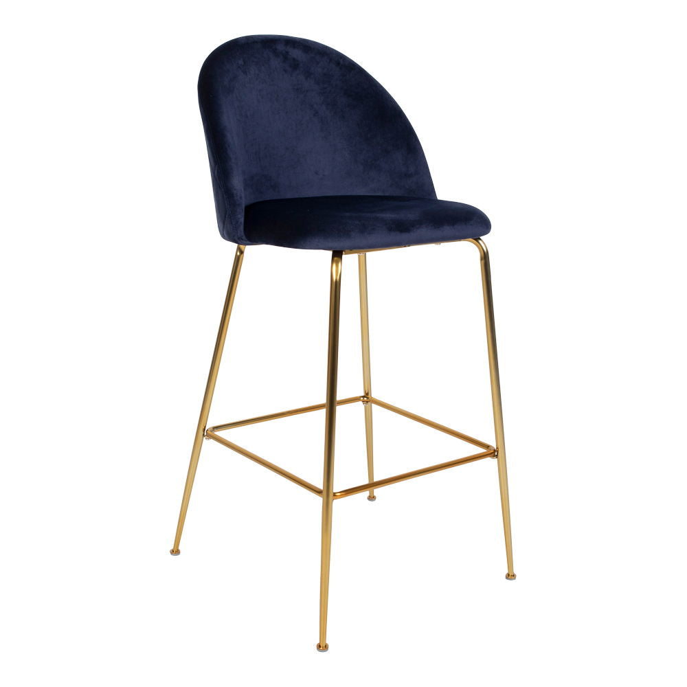 Lausanne Bar Chair Blau, messing