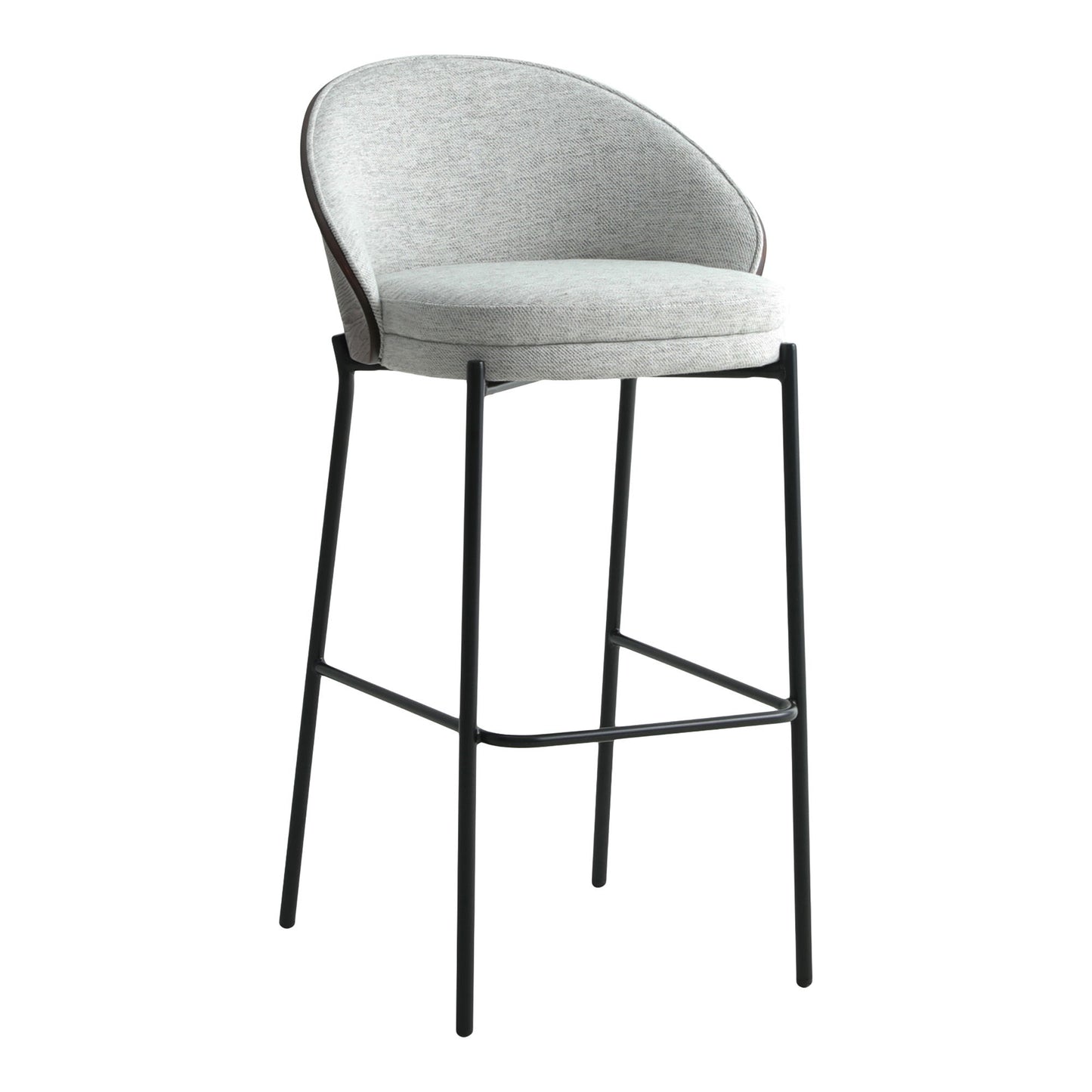 Canelas Bar Chair Hellgrau / Dunkelbraun