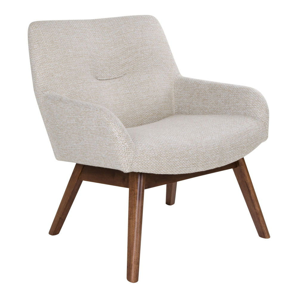 London Lounge Chair Sand, noce