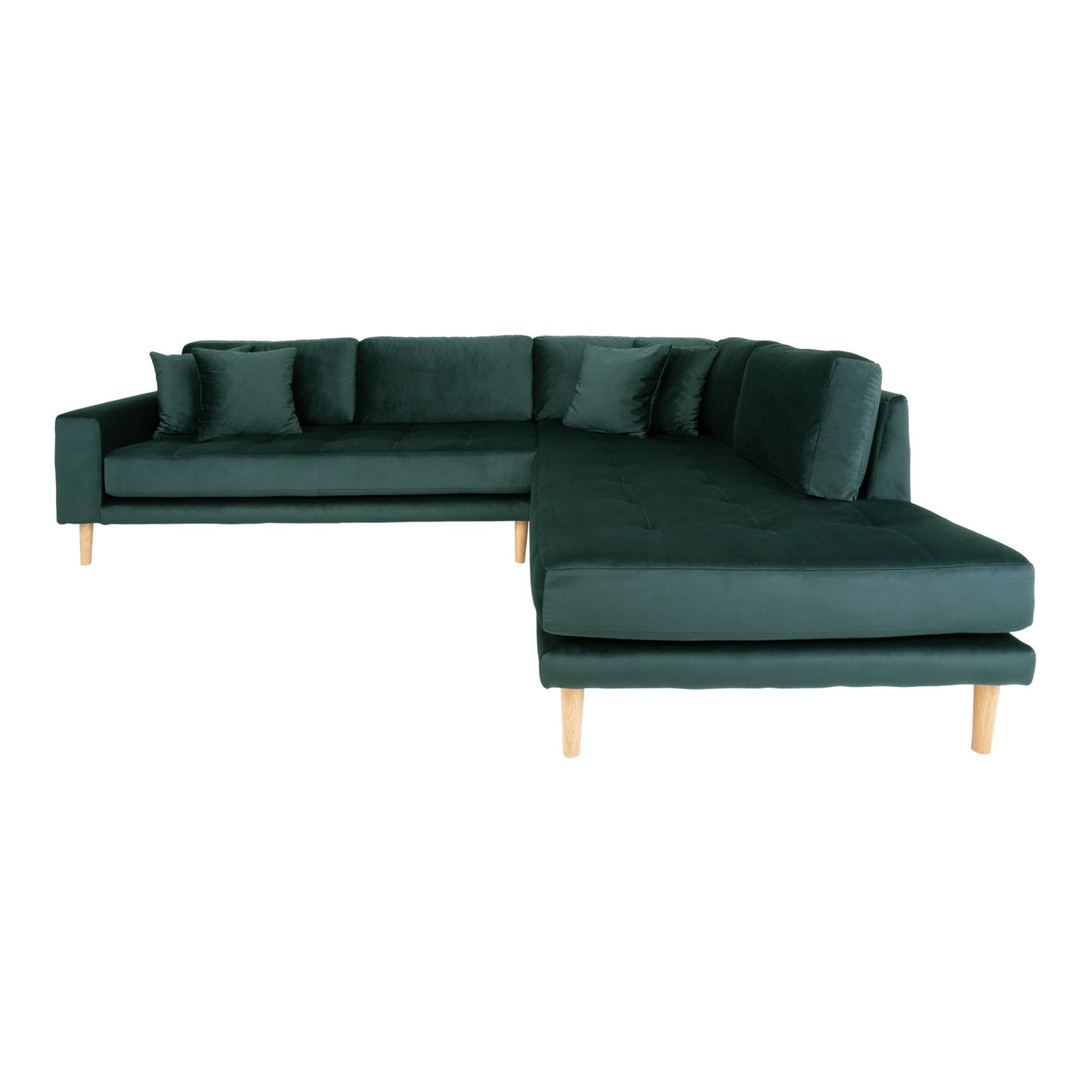 Lido Corner Sofa mit offenem Ende Grün, rechts