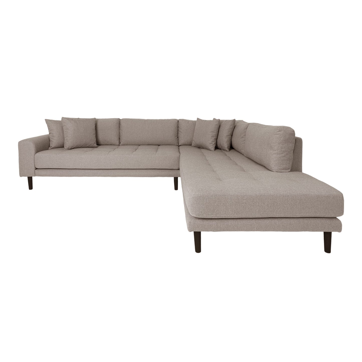 Lido Corner Sofa mit offenem Ende Stein, rechts