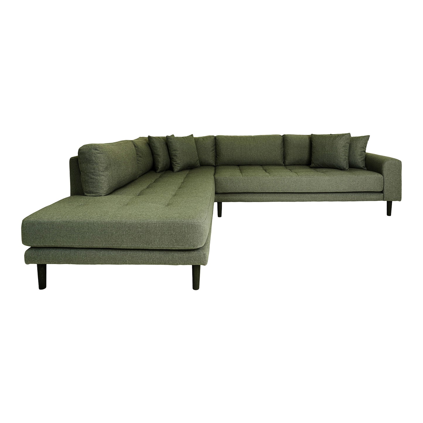 Lido Corner Sofa mit offenem Ende Olivengrün, links
