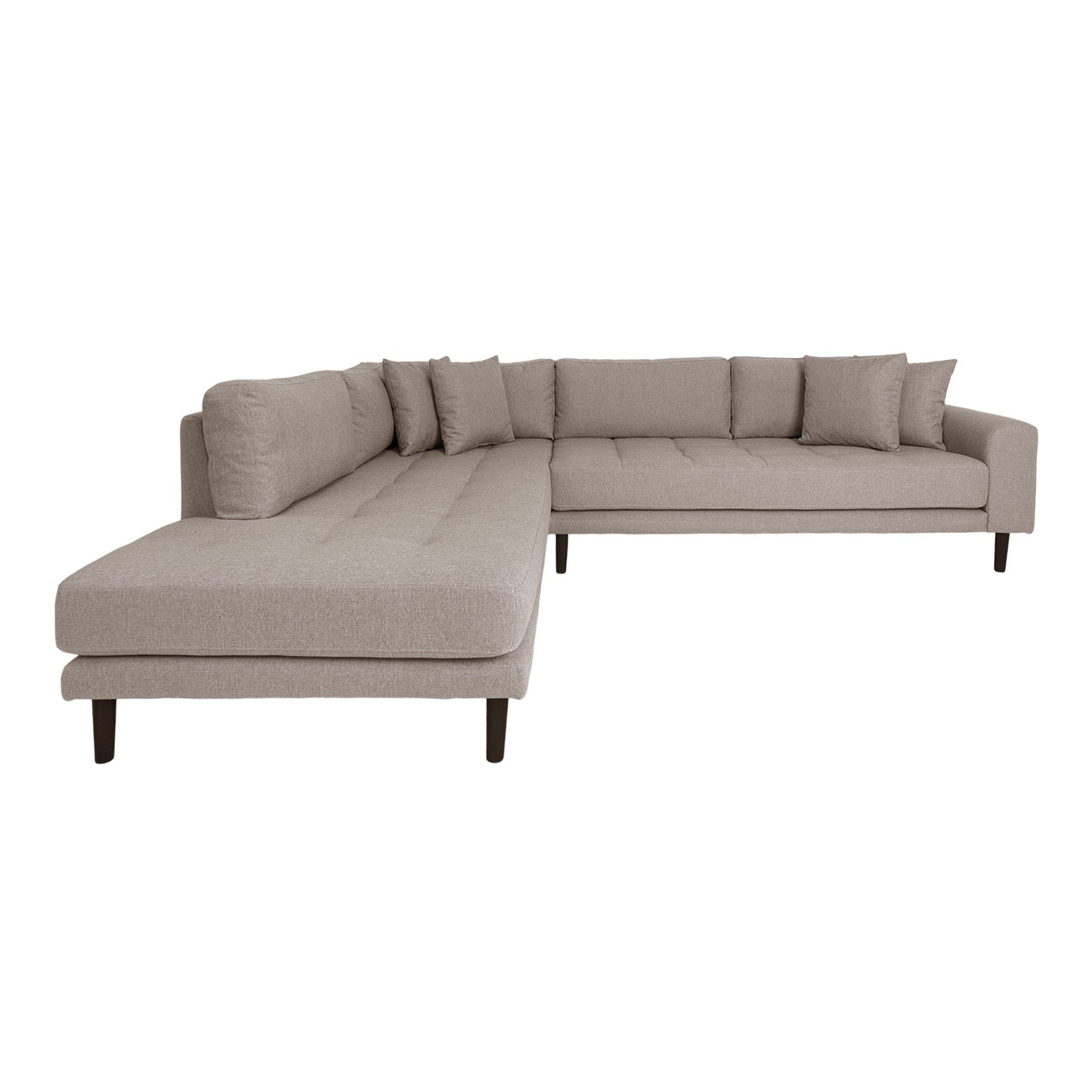 Lido Corner Sofa mit offenem Ende Stein, links
