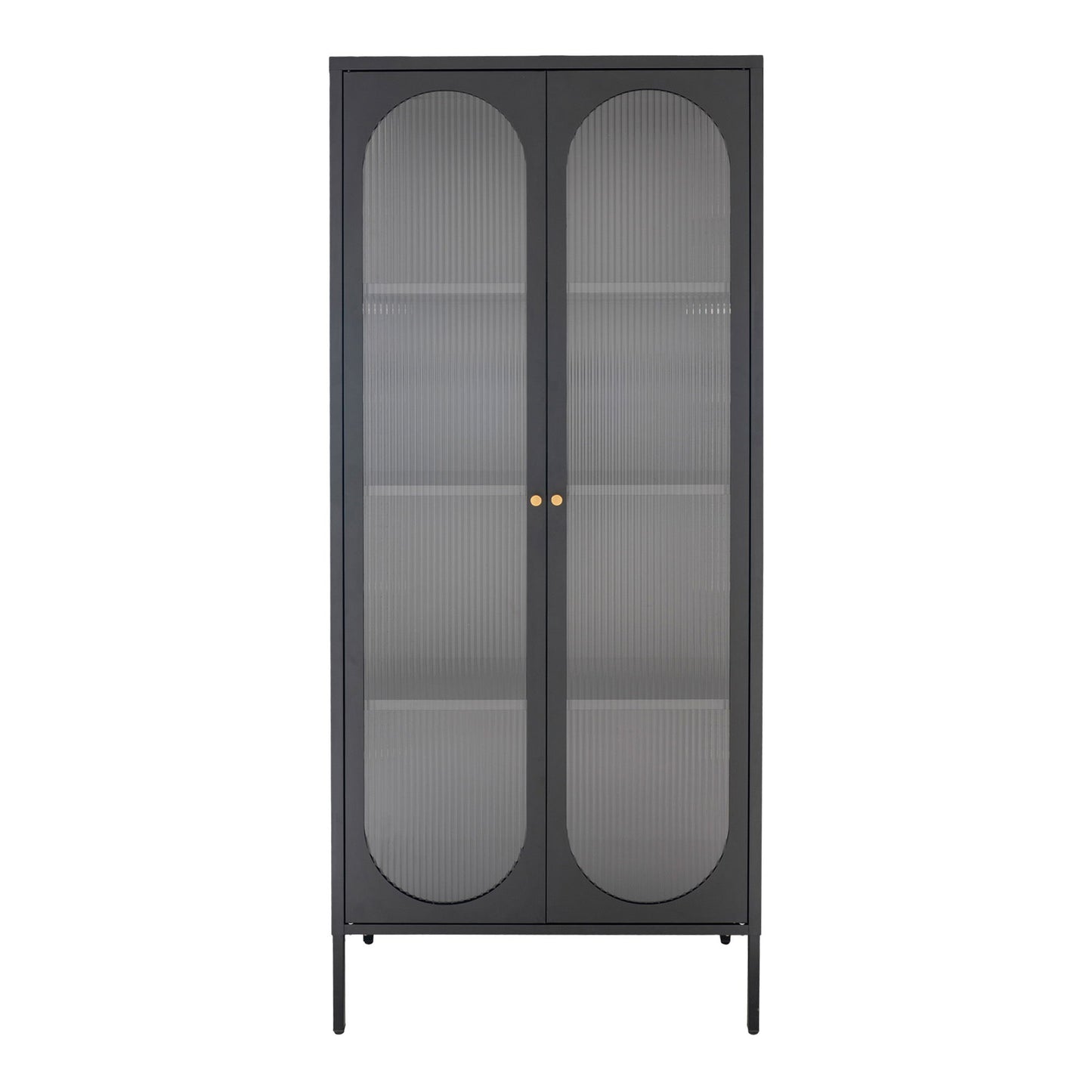 Adelaide Displayschrank Schwarz, 80x180cm