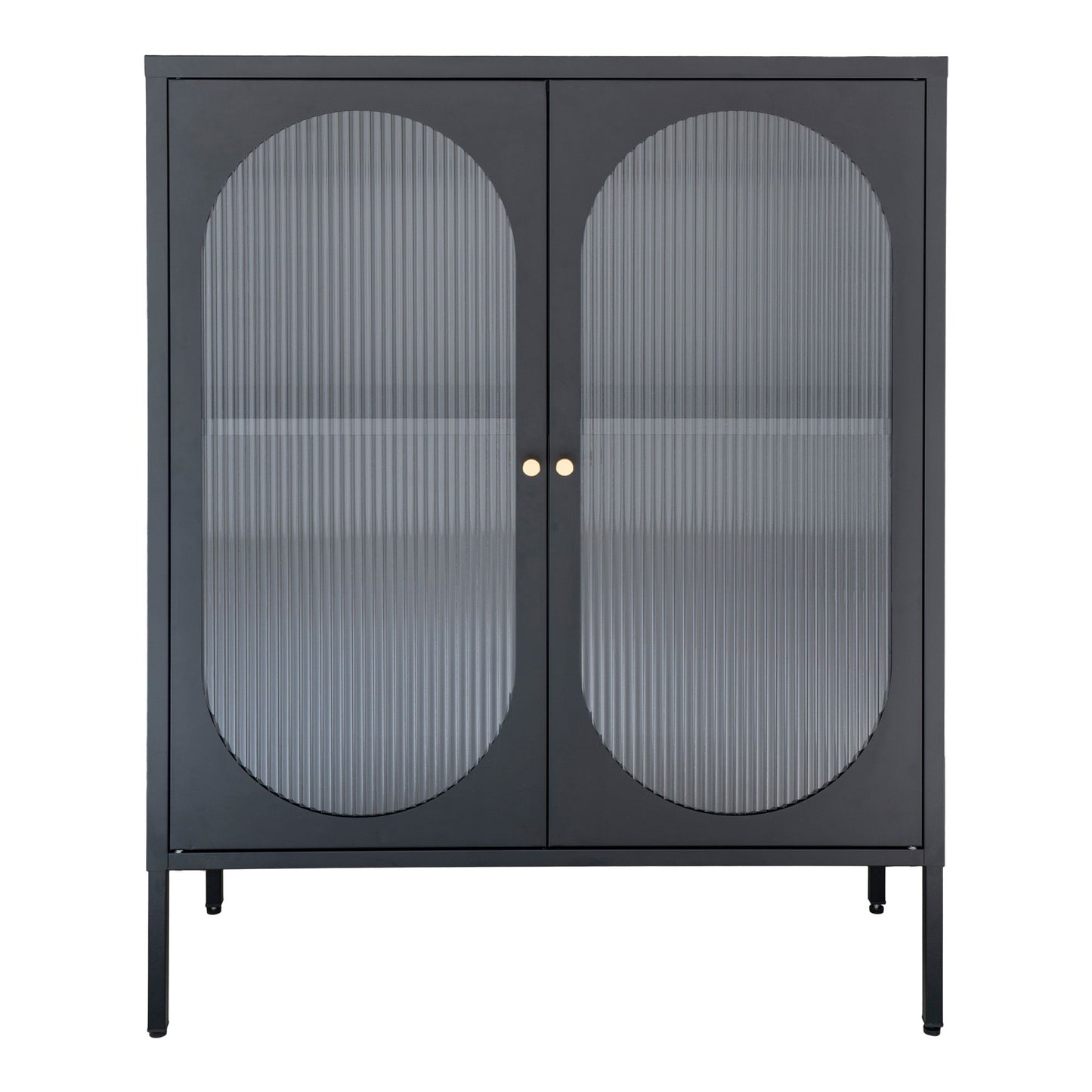 Adelaide Displayschrank Schwarz, 90x110cm