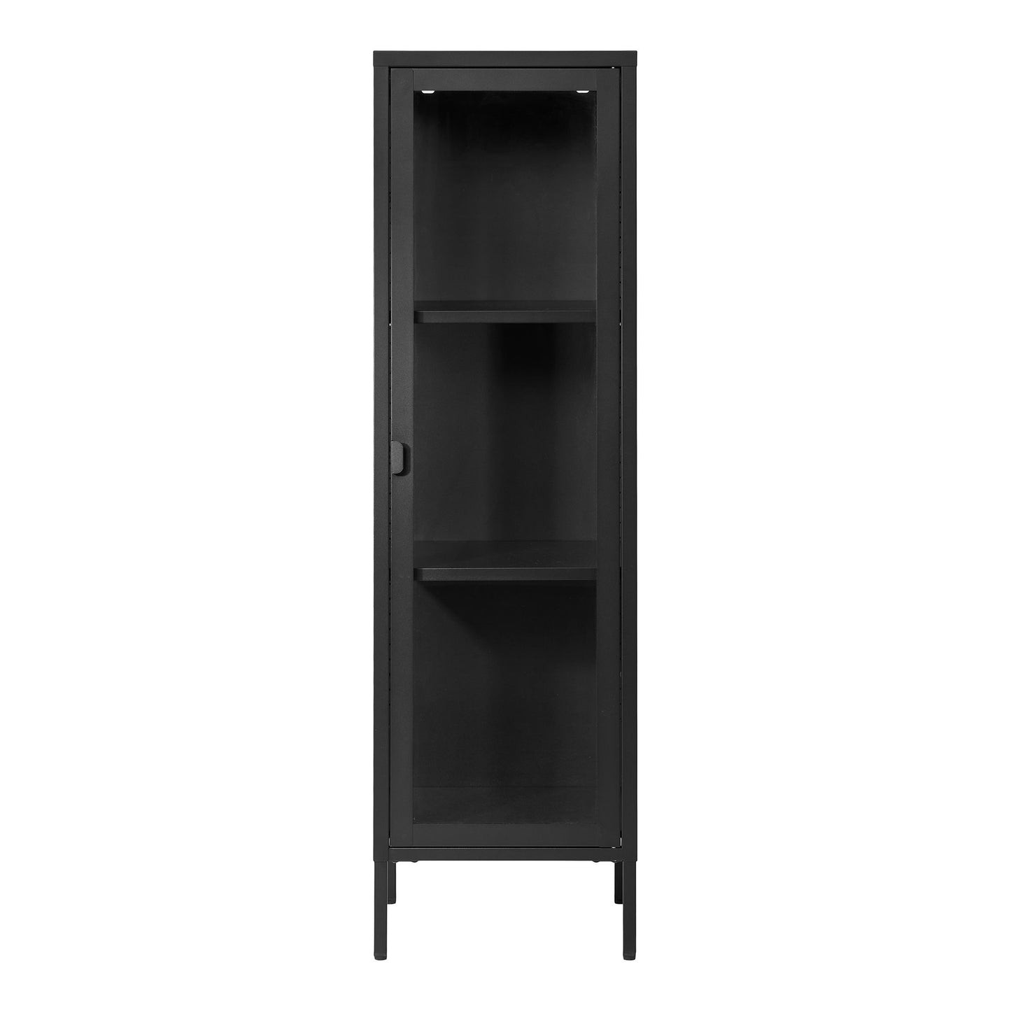 Brisbane Slim Display Schrank Schwarz, 40x140cm