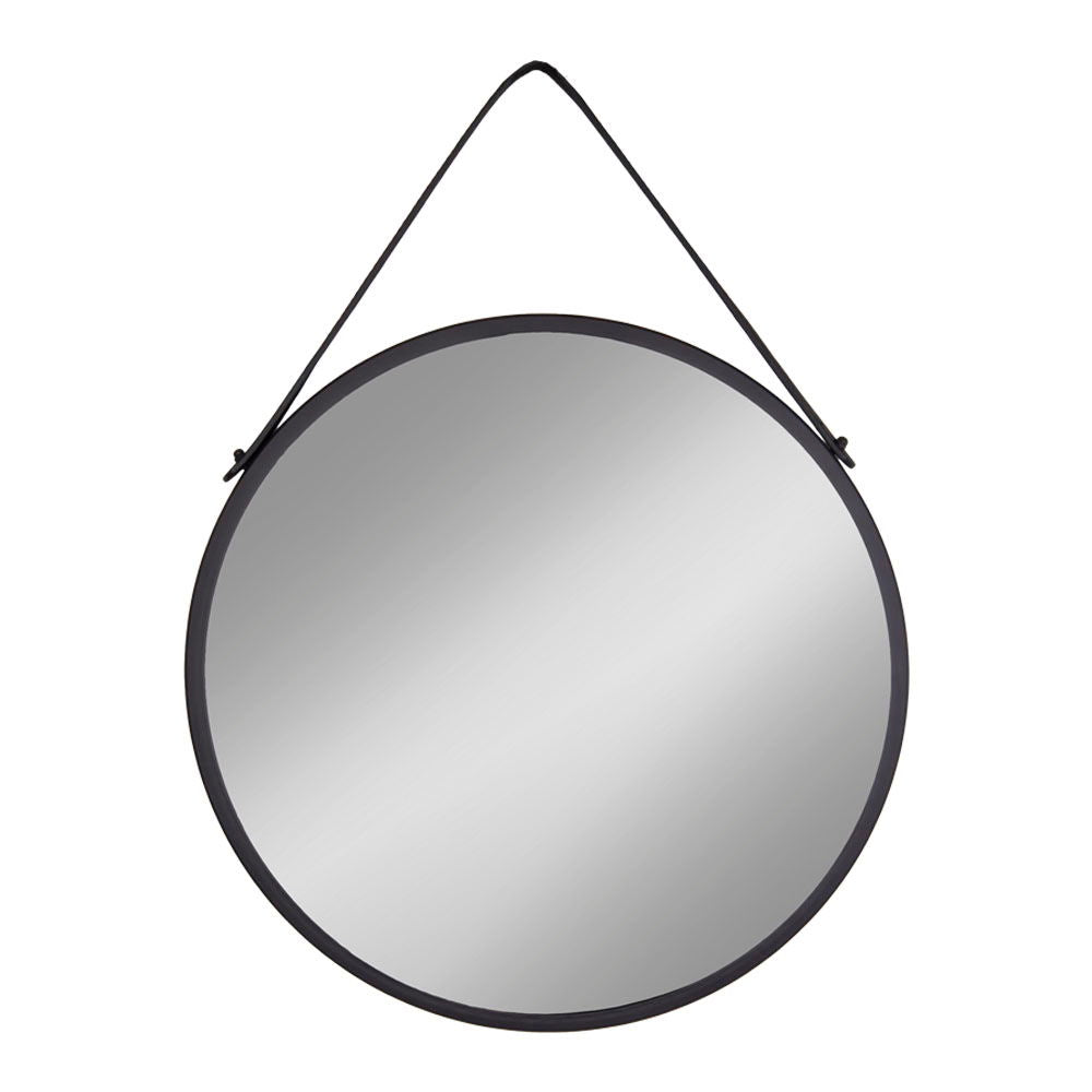 Trapani Spiegel Schwarz, Ø60cm