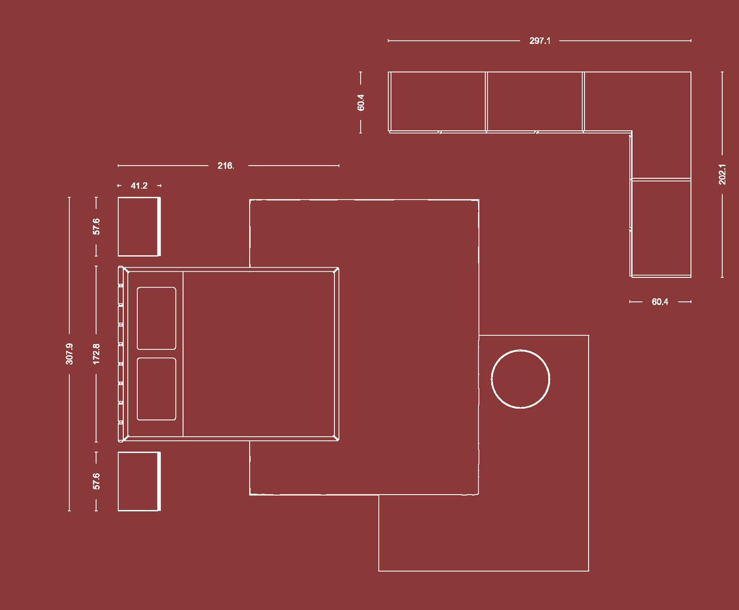 Jugendzimmer mit Eck-Kleiderschrank & Tetris-Bett