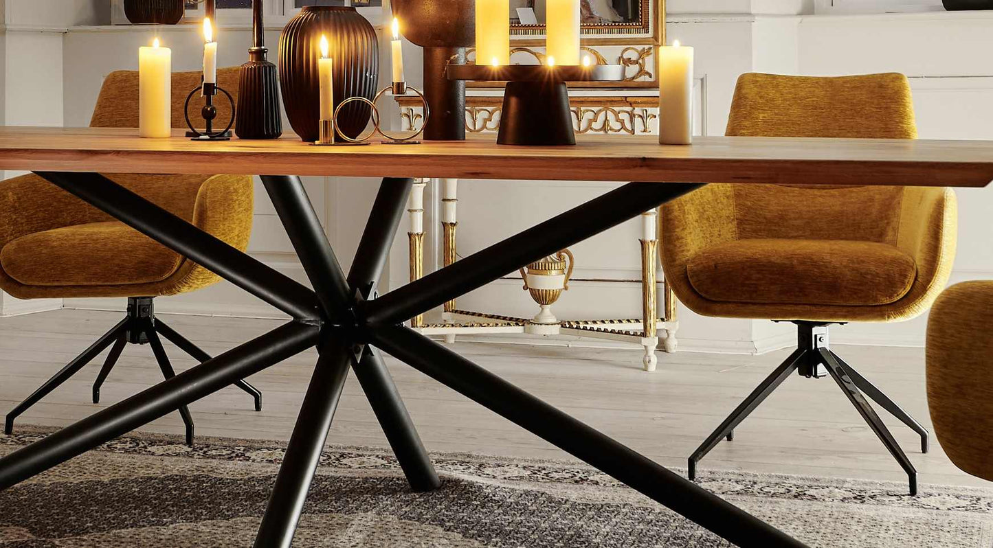 System-Esstisch Wildeiche Massiv – Design trifft Natur
