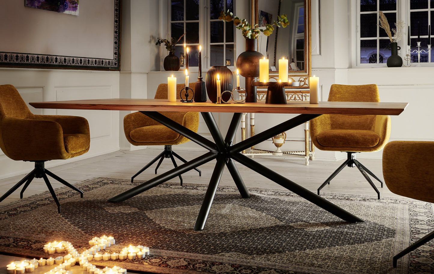 System-Esstisch Wildeiche Massiv – Design trifft Natur