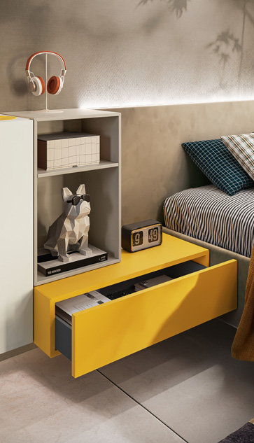 Jugendzimmer mit begehbarem Kleiderschrank & Glastür