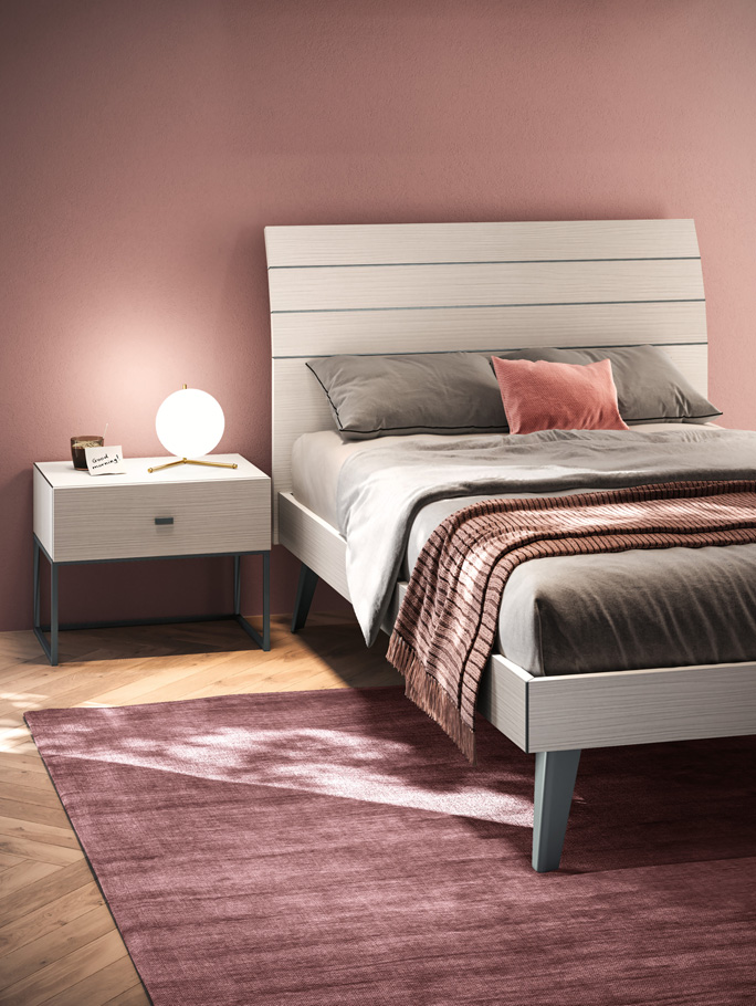Jugendzimmer mit Begehbare Ankleide & modernes Bett