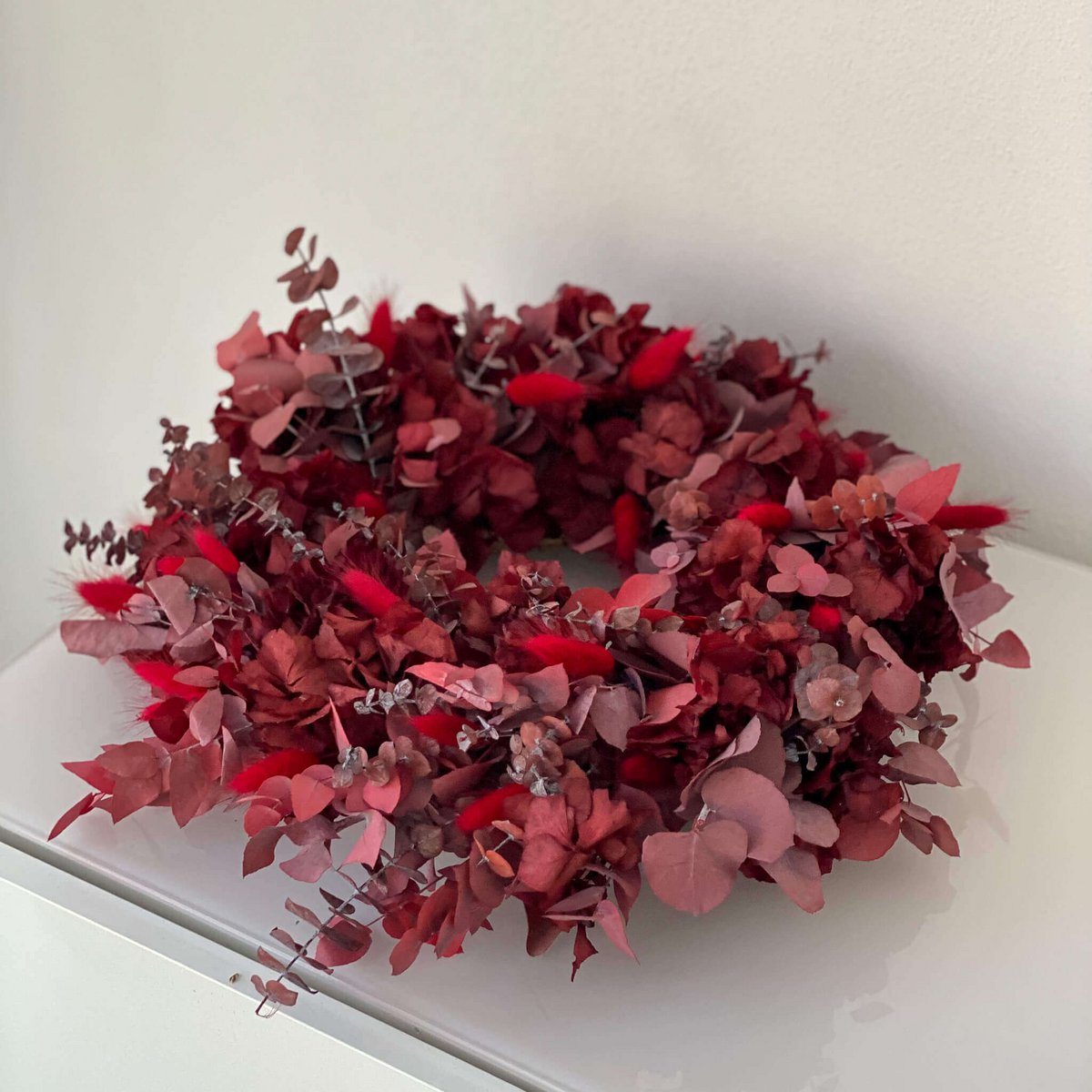 Adventskranz Trockenblumen "Rouge"