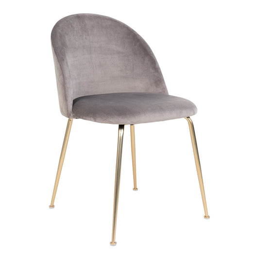 Geneve Dining Chair  Grau, messing