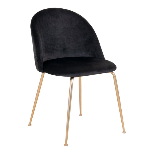 Geneve Dining Chair  Schwarz, messing