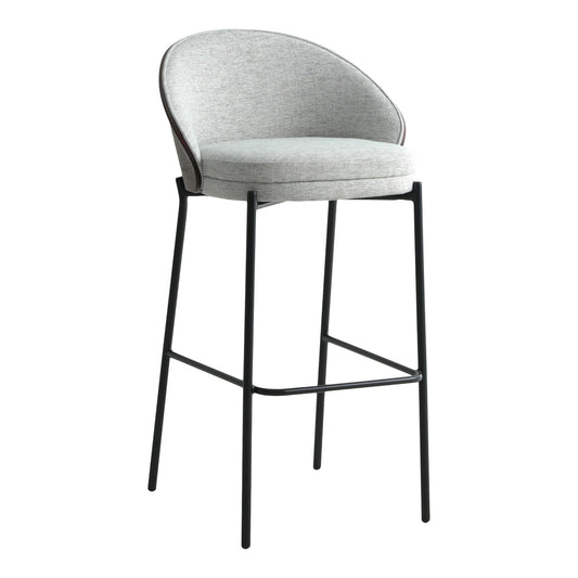 Canelas Bar Chair  Hellgrau / Dunkelbraun