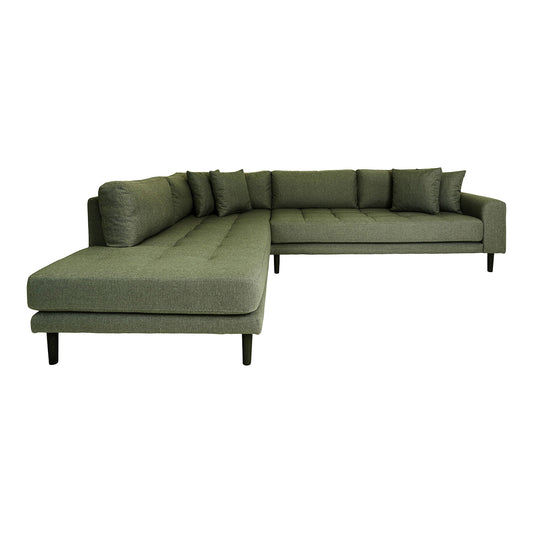 Lido Corner Sofa mit offenem Ende  Olivengrün, links