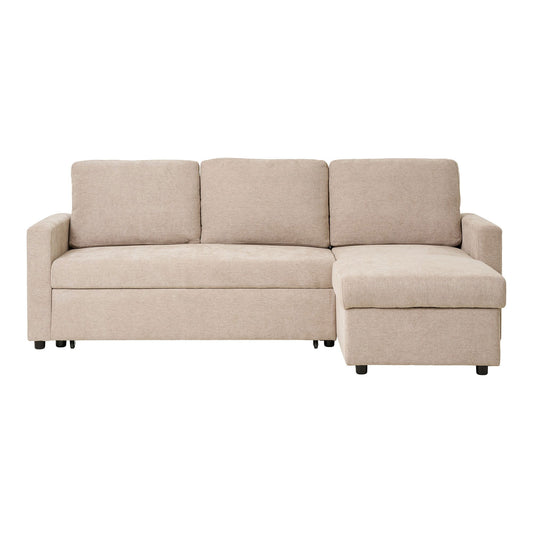 Belfast Chaise Longue Schlafsofa  Dunkler Sand
