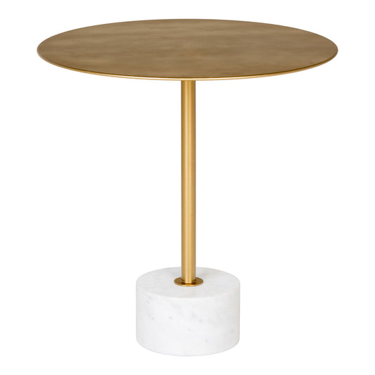 Lecco Beistelltisch  Messing / Marmor  Ø51cm