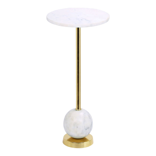 Salo Beistelltisch  Messing / Marmor  Ø25cm