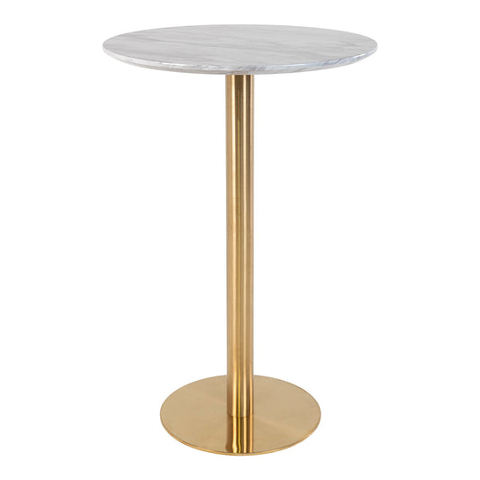 Tisch Bozen Bar  Weiss, messing
