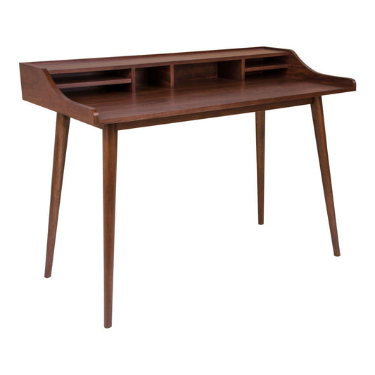 Hellerup Schreibtisch, Nussbaumfurnier 60x120x88 cm Braun