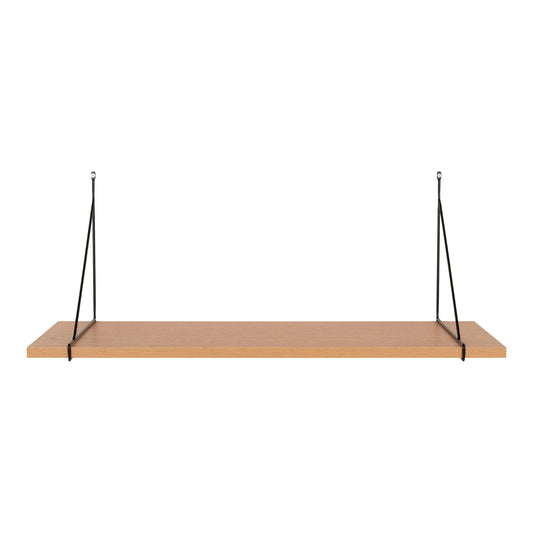 Chiba Wandregal  natur / Schwarz, 80x29cm