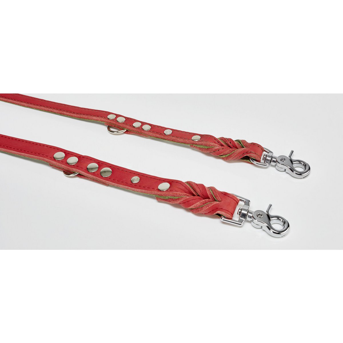 EDELWEISS - Raffinierte Hundeleine aus robustem Fettleder mit handgeflochtenen Details