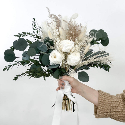 Verwobene Ewigkeit: Der Trockenblumen-Blumenstrauss der Unsterblichkeit in Rose