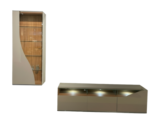 Wohnwand Leonardo Curve