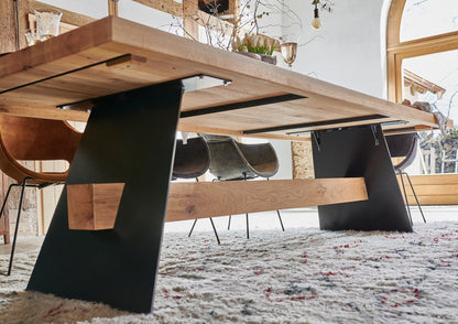 System-Esstisch Rustikale Eiche massiv – Design trifft Natur