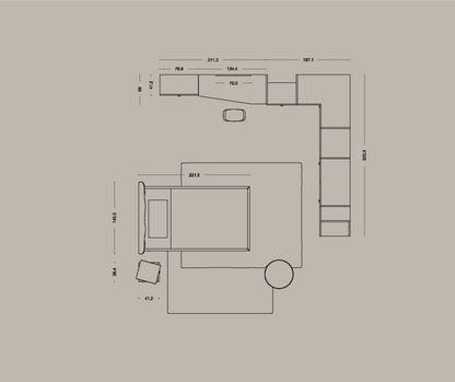 Jugendzimmer mit Eckschrank & TV-Modul – clever wohnen mit Stil