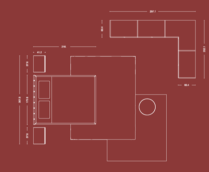 Jugendzimmer mit Eck-Kleiderschrank & Tetris-Bett