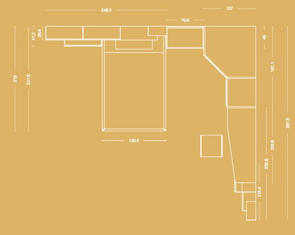 Jugendzimmer mit begehbarem Kleiderschrank & Glastür