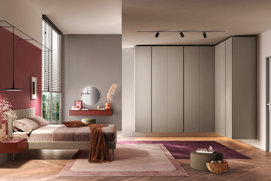 Jugendzimmer mit Eck-Kleiderschrank & Tetris-Bett