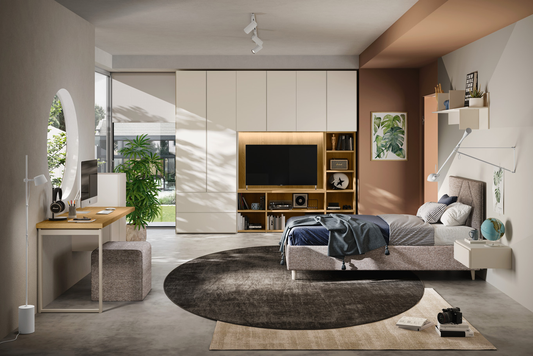 Jugendzimmer mit Kleiderschrank & Regal